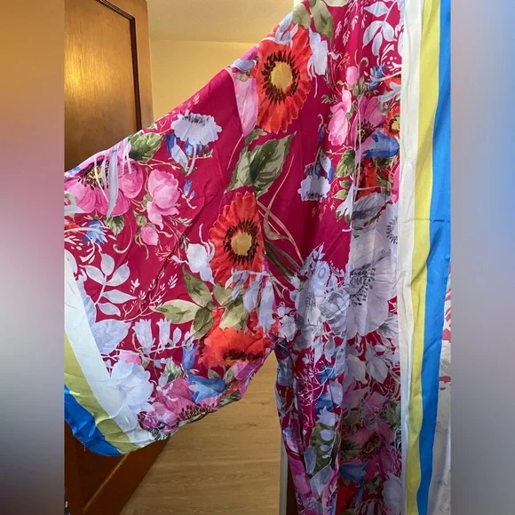 Aratta, Starletta Maxi Kimono In One Size Fits Up To 3xl. - Picture 2 of 13